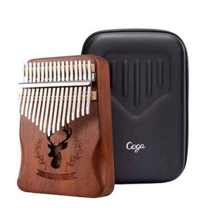 Music Bumblebees Musical Handbells Cega 17-Key Kalimba Natural Curved with Deer Sound Hole