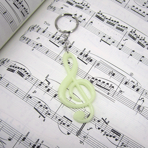 Music Bumblebees Products,Music Gifts,For Students,Music Gifts for Kids G Clef / Treble Clef Keyring / Keychain - Luminous Grow in the Dark