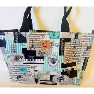 Music Bumblebees Products,Music Gifts,Mother's Day Special,For Performers Blue Key Uma Hana Versatile Music Themed Horizontal A4 Shoulder Bag
