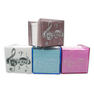 Music Bumblebees Products,Music Stationery,For Teachers Music Themed Cube Memo Holder