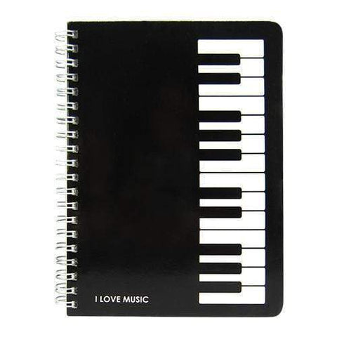 Image of Music Bumblebees Products,Music Stationery,New Arrivals,For Teachers Keyboard Music Themed Spiral Bound Notebook