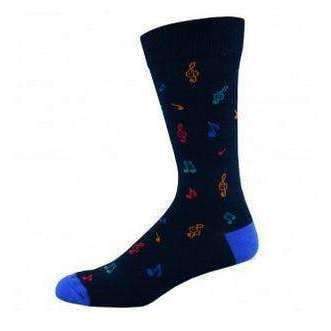 Image of Bamboozld Socks Mens Standard Size 7-11 Hitting The High Notes Music Bamboo Socks - Men and Women