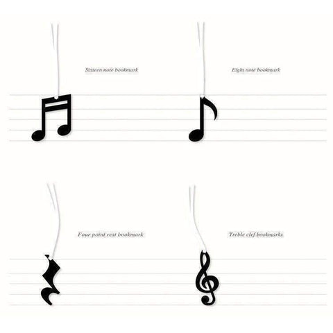 Image of Music Bumblebees Treble Clef Music Themed Black Music Note Bookmarks