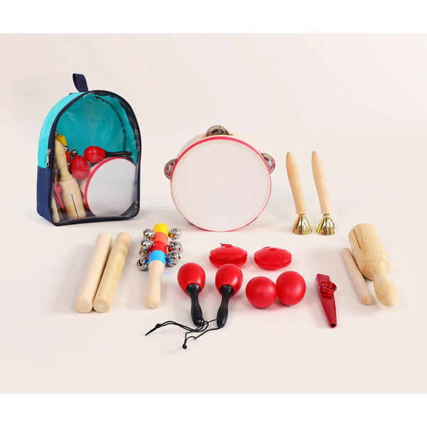 9-Piece Percussion Instruments with Backpack Set for Children – Music ...