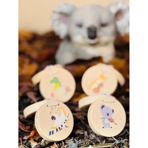 Music Bumblebees Children Musical Instrument Set Aussie Animal Wooden Castanets - Percussion Toy for Kids