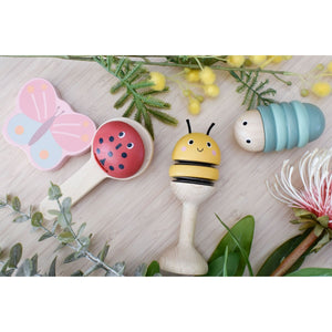 Music Bumblebees Children Musical Instrument Set Wooden Spring Insect Music Instruments Set of 4