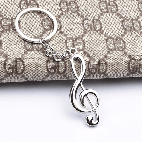 Image of Music Bumblebees Music Gifts,For Teachers Music Themed Stainless Steel Keyring - G Clef