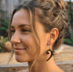 Music Bumblebees Music Jewellery Bass Clef Music Earrings – Handmade Acrylic & Surgical Steel – Sunshine Coast, Australia