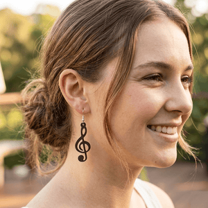Music Bumblebees Music Jewellery Handmade Treble Clef Music Earrings – Surgical Steel – Sunshine Coast, Australia
