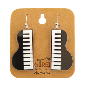 Piano Key Music Earrings – Handmade Acrylic & Surgical Steel – Sunshine Coast, Australia