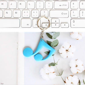 Beamed Quaver Keyring - Assorted Colours