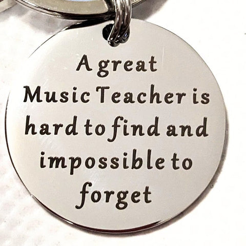 Image of Music Bumblebees Music Keyrings Music Teacher Engraved Keyring with Treble Clef