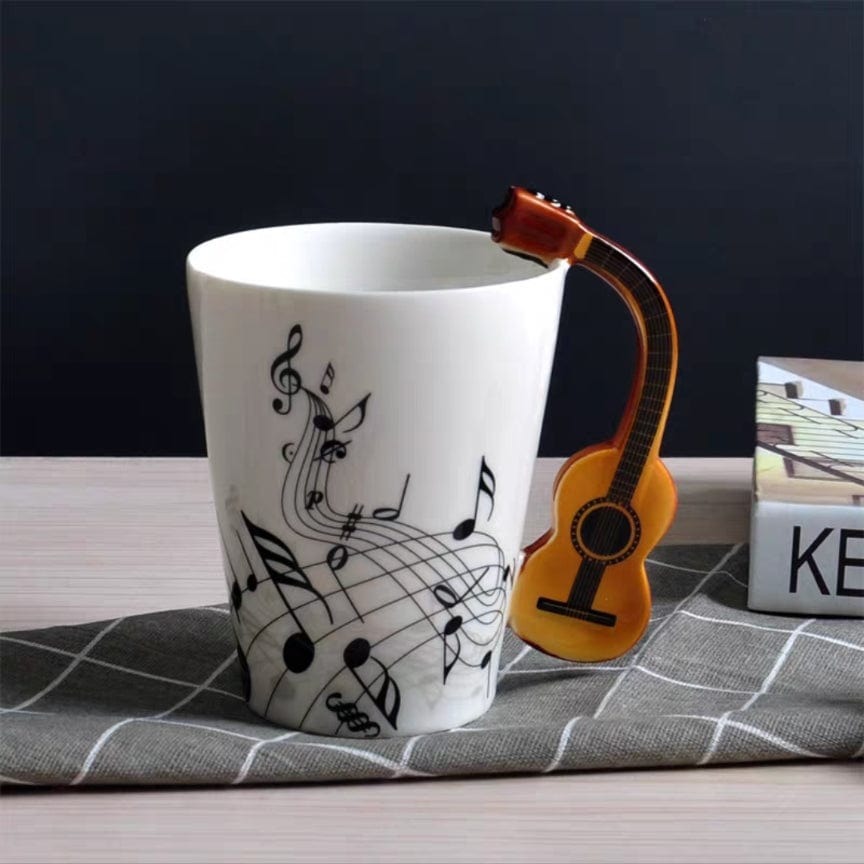 Music Bumblebees Music Mug Music Themed Mug/Cup with Guitar Handle