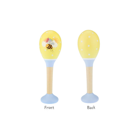 Image of Kaper Kidz Music Party Needs Bumblebees Maraca and Bellstick Children Musical Instrument Set