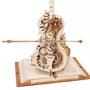 Music Bumblebees Music Party Needs ROKR Magic Cello Mechanical Music Box 3D Wooden Puzzle (AMK63)