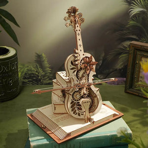 ROKR Magic Cello Mechanical Music Box 3D Wooden Puzzle (AMK63)