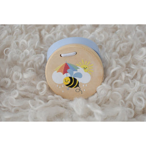 Toyslink Music Party Needs Round Wooden Bumblebees Castanet