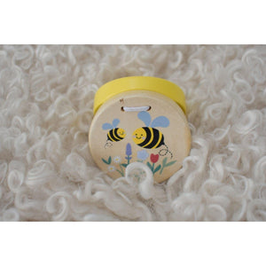 Round Wooden Bumblebees Castanet