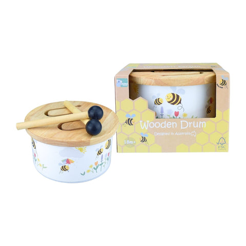 Image of Koala Dream Music Party Needs Small Children Wooden Drum Bumblebees Design