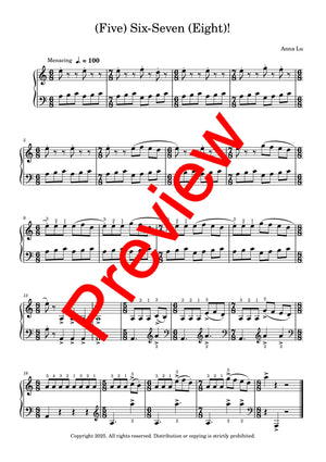 Music Bumblebees Music Publications (Five)-Six-Seven-(Eight)! Fun Piano Music Digital Download