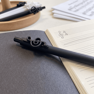Music Bumblebees Music Stationery Treble Clef Retractable Gel Pen – Classic Black