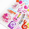 Image of Music Bumblebees Music Stickers 3D Music Note & Instrument Stickers Sheet - Student Rewards