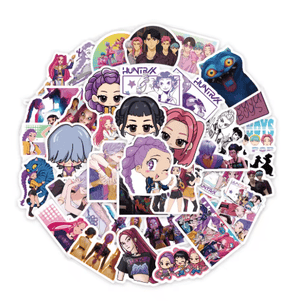 Music Bumblebees Music Stickers 75-Piece KPop Demon Hunters Sticker Pack Perfect Student Prizes