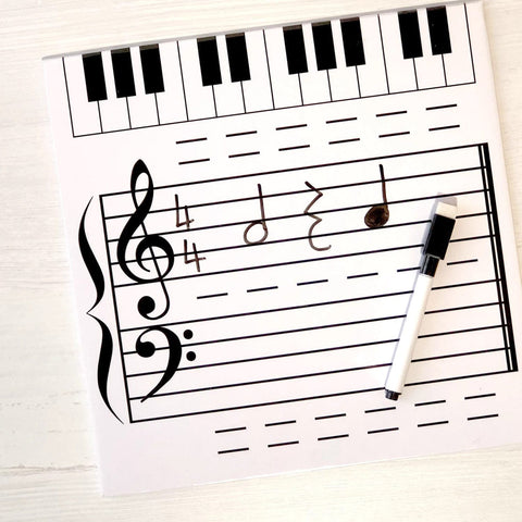 Image of Music Bumblebees Music Themed Teaching Sheet Magnetic and Erasable Music Teaching Whiteboard - Single-Sided