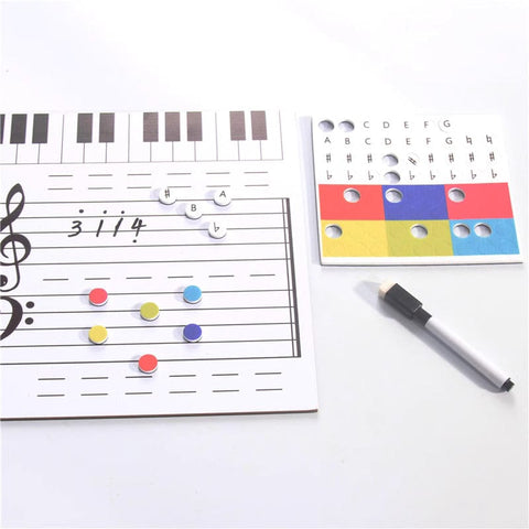 Image of Music Bumblebees Music Themed Teaching Sheet Magnetic and Erasable Music Teaching Whiteboard - Single-Sided