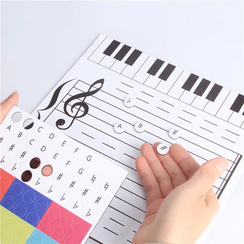 Image of Music Bumblebees Music Themed Teaching Sheet Magnetic and Erasable Music Teaching Whiteboard - Single-Sided