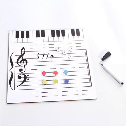 Image of Music Bumblebees Music Themed Teaching Sheet Magnetic and Erasable Music Teaching Whiteboard - Single-Sided