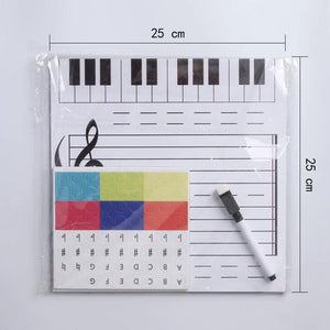 Magnetic and Erasable Music Teaching Whiteboard - Single-Sided