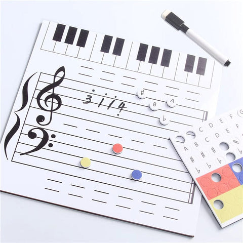 Image of Music Bumblebees Music Themed Teaching Sheet Magnetic and Erasable Music Teaching Whiteboard - Single-Sided