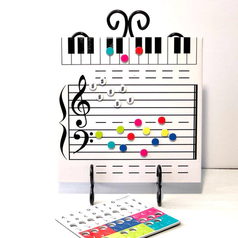 Image of Music Bumblebees Music Themed Teaching Sheet Magnetic and Erasable Music Teaching Whiteboard - Single-Sided