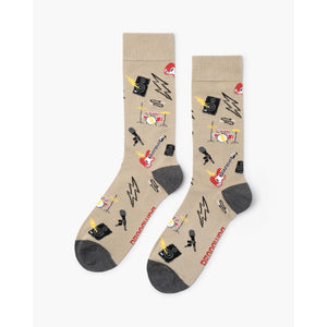 Rock Band Socks - Fun Men's Bamboo Music Socks