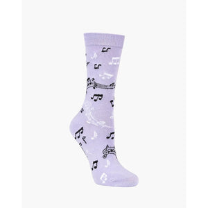 Bamboozld Socks Women's Purple Maestro Music Note Socks - Soft Bamboo Socks