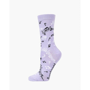 Women's Purple Maestro Music Note Socks - Soft Bamboo Socks