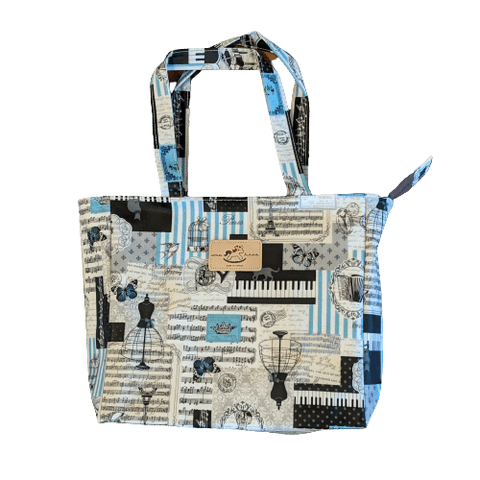Image of Uma Hana Featured Products,Music Gifts,For Students,New Arrivals Uma Hana Music Themed Water Resistant Medium Tote Bag