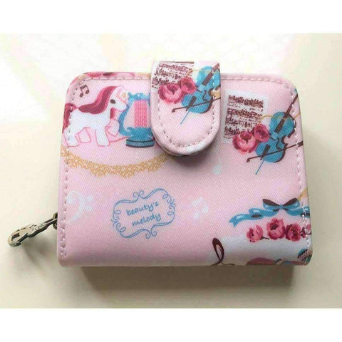 Image of Uma Hana Featured Products,Music Gifts,For Students,New Arrivals Unicorn Pink Uma Hana Music Themed Water Resistant Lady Wallet