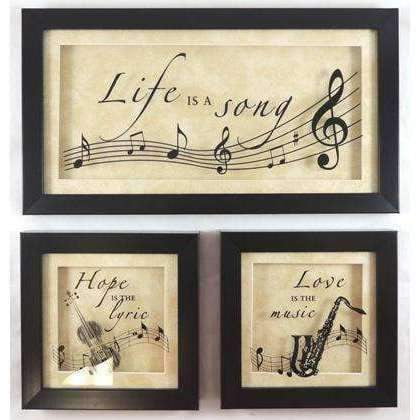 Music Bumblebees Featured Products,Music Gifts,New Arrivals Set of 3 Music Plaques