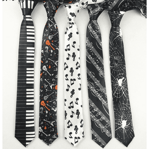 vendor-unknown Featured Products,Products,Music Gifts,For Performers,For Him Music Themed Neck Ties - Music Notes, Guitars, Keyboard