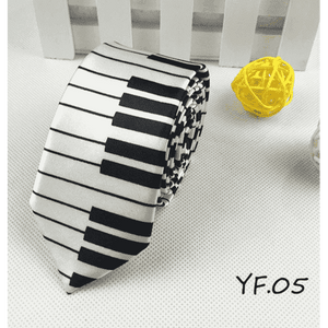 Music Themed Neck Ties - Music Notes, Guitars, Keyboard