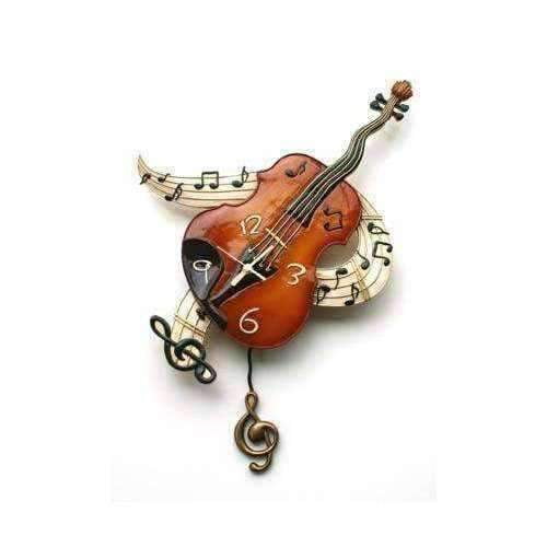 vendor-unknown Featured Products,Products,Music Gifts,Mother's Day Gifts Full House Wall Clock - Violin