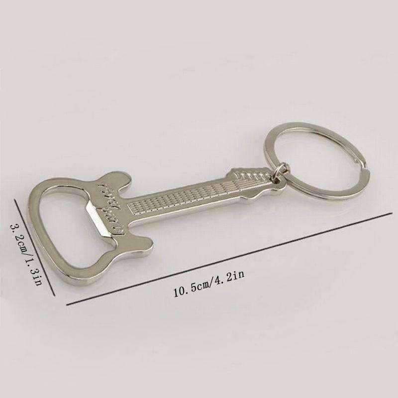 vendor-unknown Featured Products,Products,Music Gifts,Mother's Day Special,Music Gifts for Kids Guitar Bottle Opener Keyring key chain- Silver