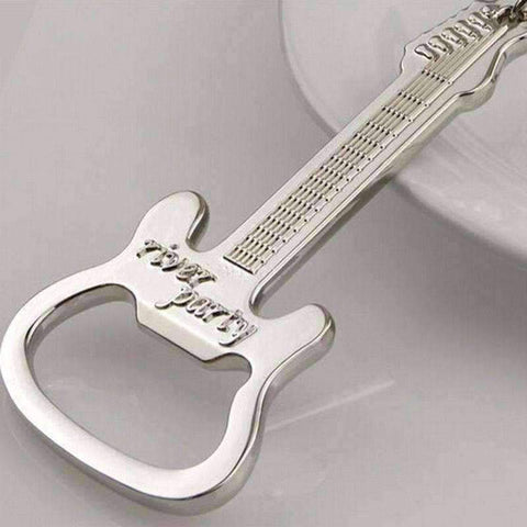vendor-unknown Featured Products,Products,Music Gifts,Mother's Day Special,Music Gifts for Kids Guitar Bottle Opener Keyring key chain- Silver