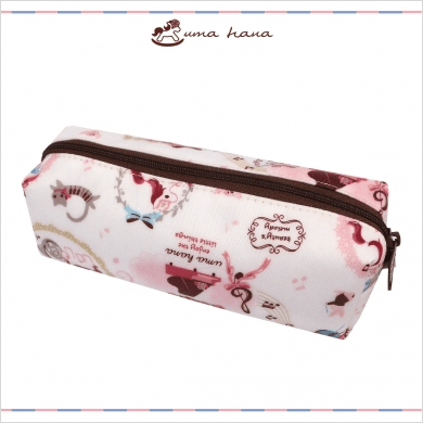 Music Bumblebees Featured Products,Products,Music Stationery,Music Gifts,For Students,Music Gifts for Kids Pink Unicorn Uma Hana Music Themed Water Resistant Rectangular Soft Pencil Case - 3 Patterns