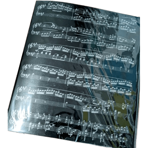 Music Bumblebees Folder Refillable Keyboard and Clefs 3-Ring Binder