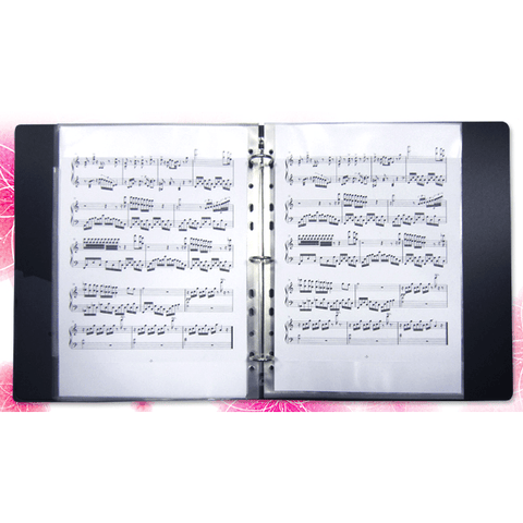 Music Bumblebees Folder Refillable Non-Reflective Music Folder - 24 Pockets