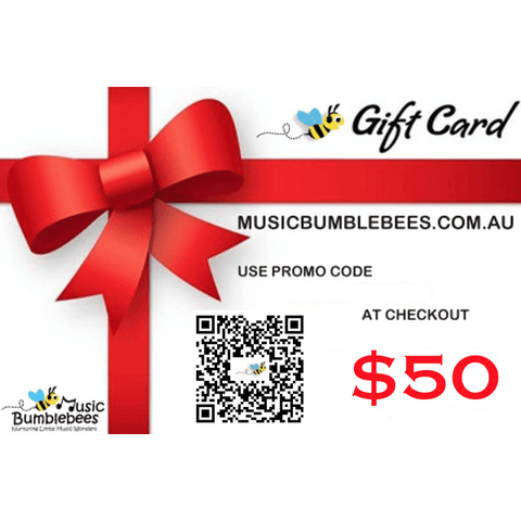 Image of Music Bumblebees Gift Card A$50.00 Music Bumblebees eGift Card
