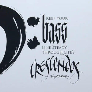 Crescendos White Card by Bright Butterfly